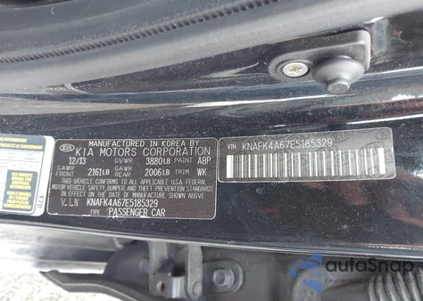 2014 Kia Forte Lx from USA, damaged, VIN KNAFK4A67E5185329